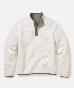 Corbet Quilted Reversible Pullover - Oatmeal/Olive