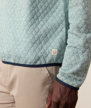 Corbet Quilted Reversible Pullover - Slate/Faded Navy