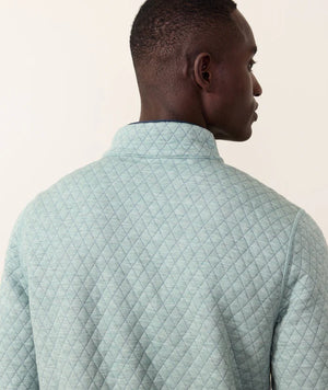 Corbet Quilted Reversible Pullover - Slate/Faded Navy