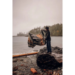 Tree Line Queen Blanket - Cabin Time