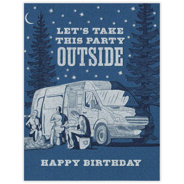Party Outside Birthday Card