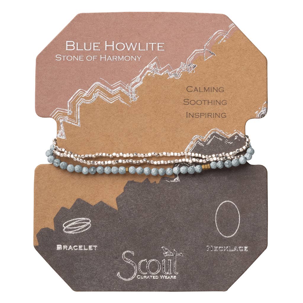 Delicate Stone Bracelet: Blue Howlite/Stone of Harmony