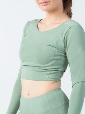 PlantTec™ Reversible Long Sleeve Tee - Sage