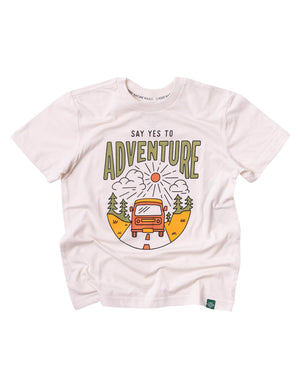 Say Yes to Adventure Youth Tee - Natural