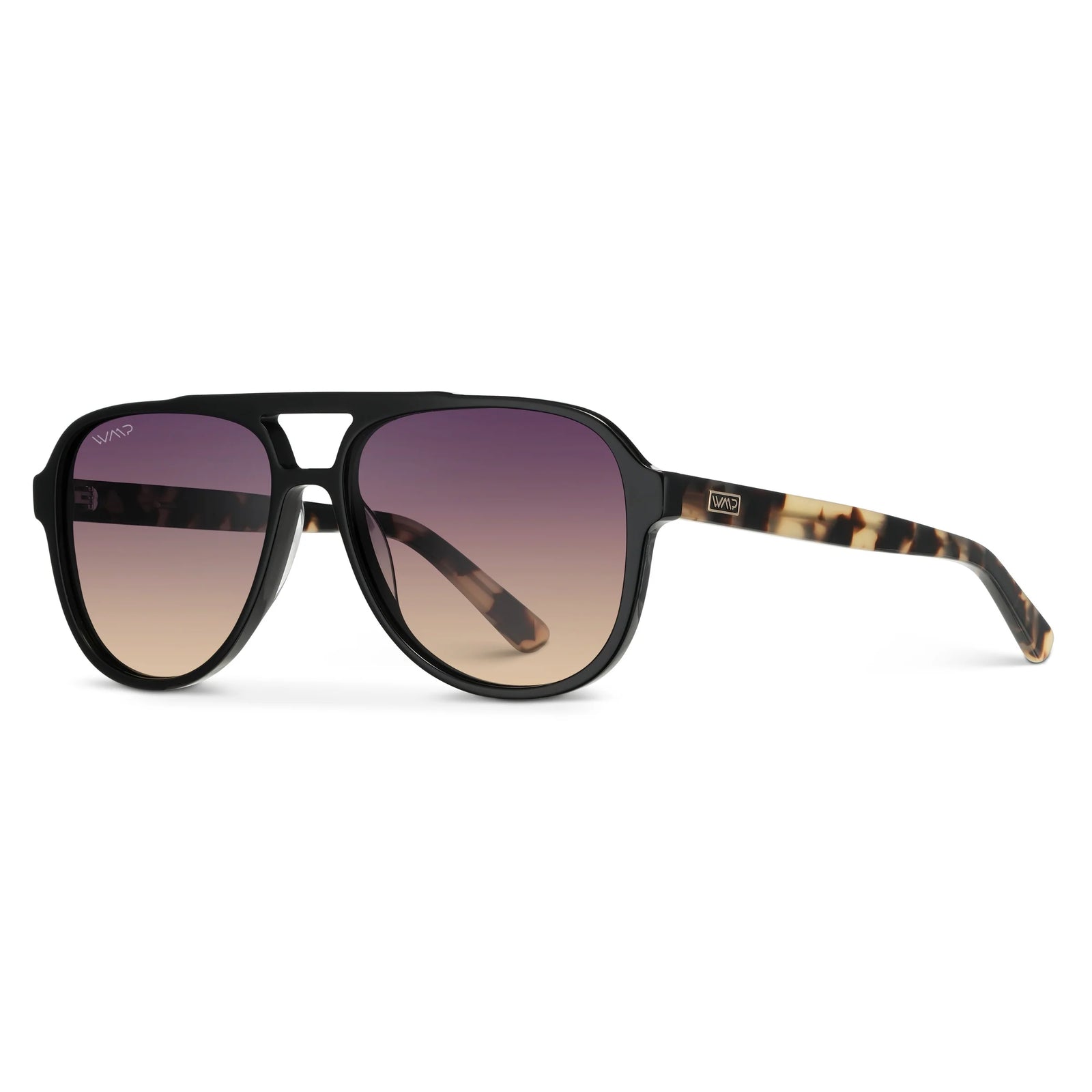 Indie - Black Cream Tortoise/Gradient Sunset Lens