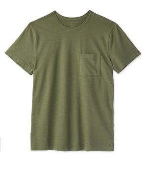 Saltwater Slub Pocket Tee  - Faded Olive