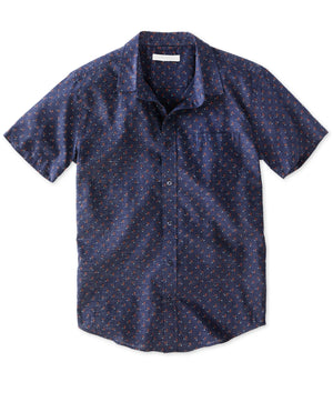 S.E.A. Short Sleeve Shirt - Dark Navy Meadow