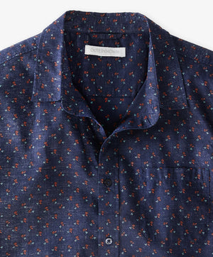 S.E.A. Short Sleeve Shirt - Dark Navy Meadow