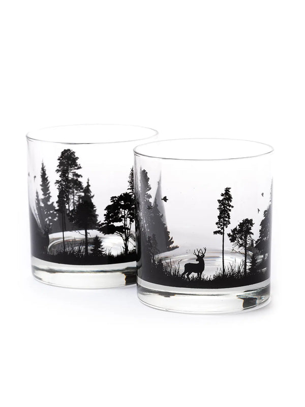 Forest Animals Whiskey Glasses