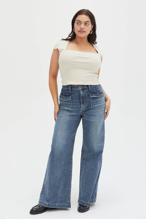 Campbell High Rise Jean - Traditional Vintage Worn