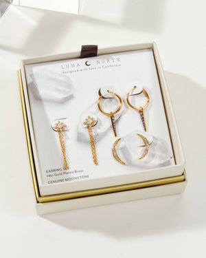 Twilight Earring Set- Moonstone