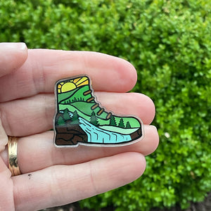 Waterfall Hiking Boot  - Acrylic Pin