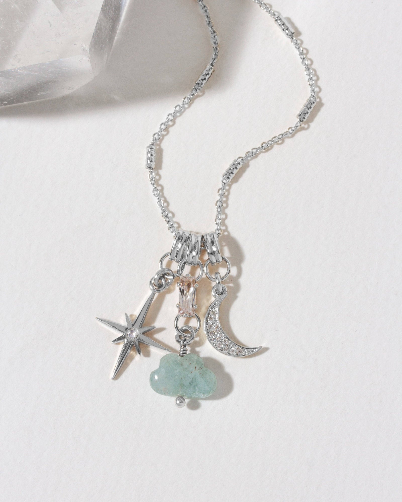Cloud Nine Charm Necklace - Silver
