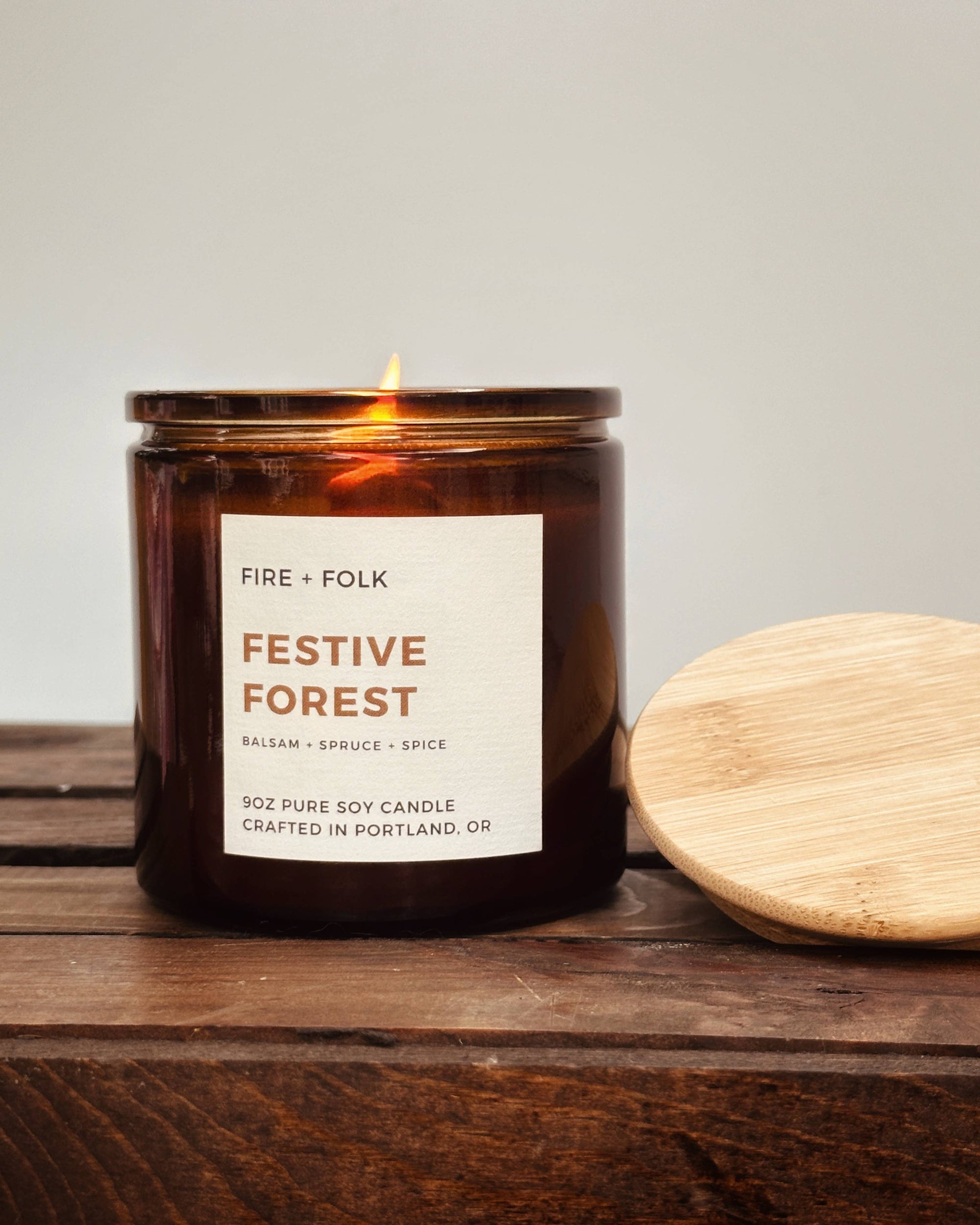 Festive Forest | 9oz Wood Wick Soy Candle