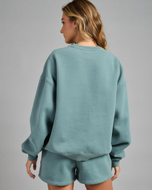 Rhythm Logo Fleece Crewneck - Sage