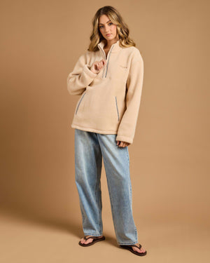 Heritage 1/4 Zip Fleece - Oat