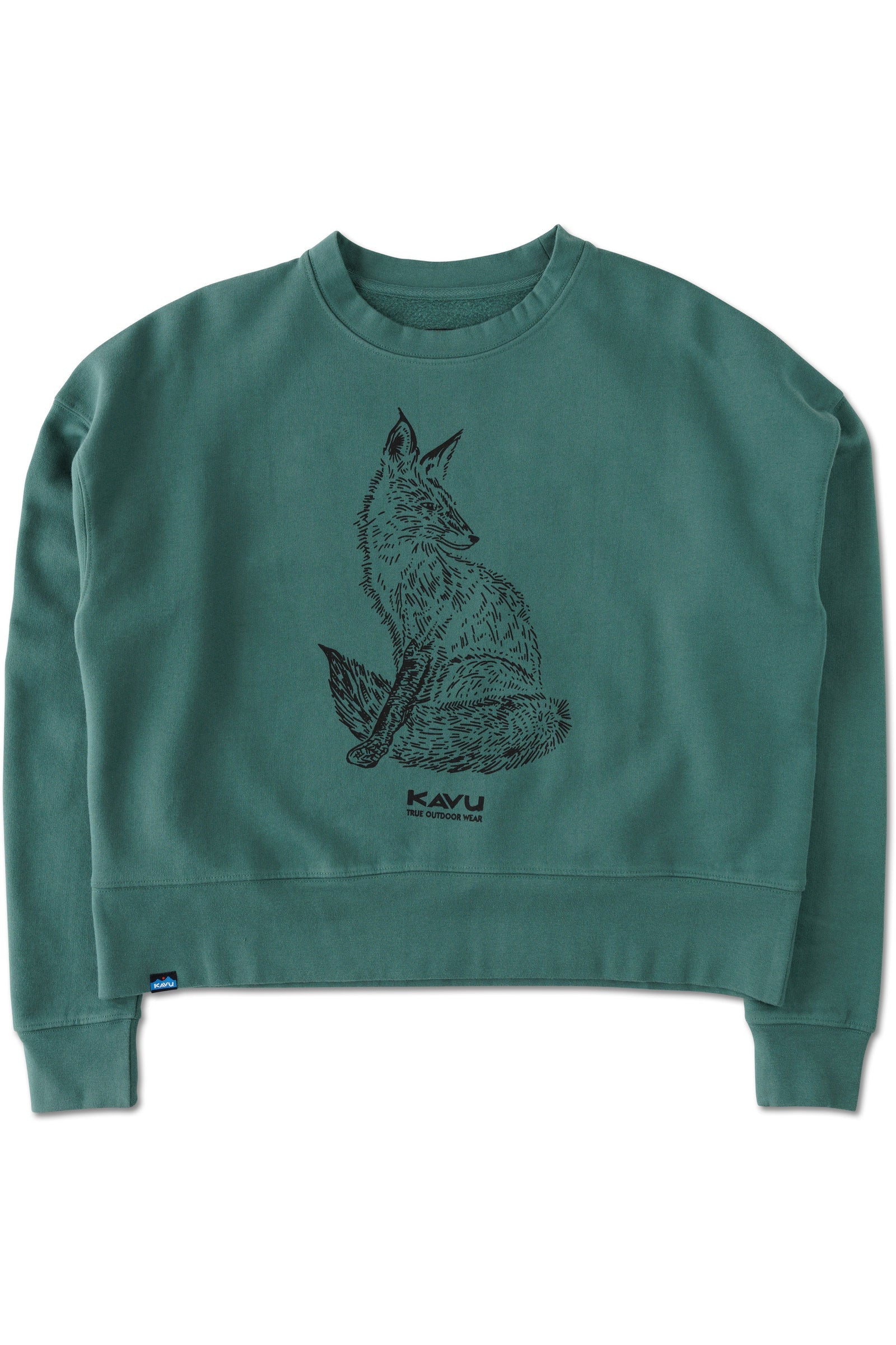 Crew Cropped Fleece - Forest Fox