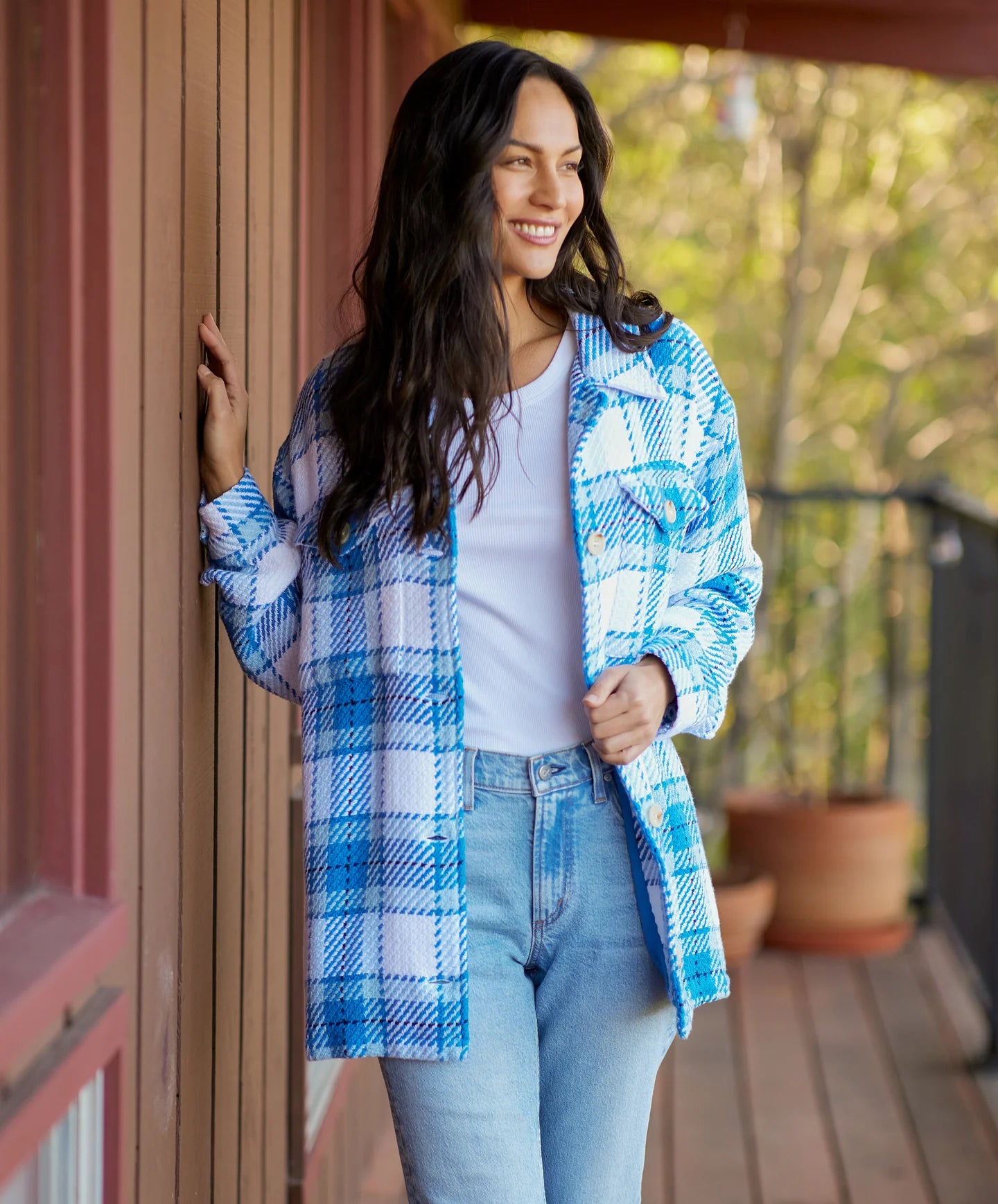 Blue deals tartan jacket