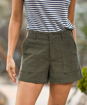 Seventyseven Cord Shorts - Olive Night