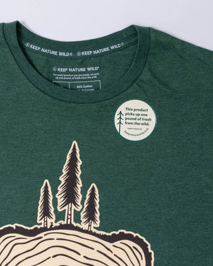 Bear Tree Unisex Tee - Heather Forest