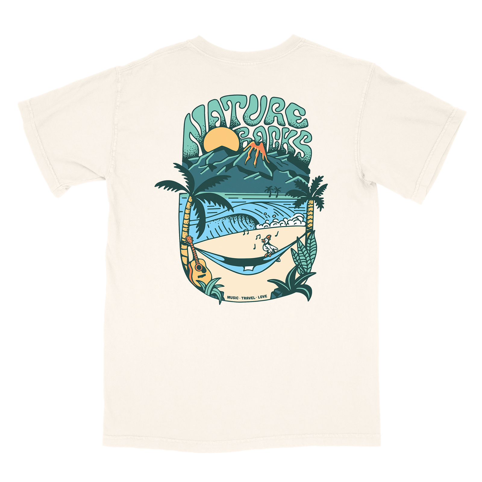 Music Travel Love Tee - Ivory