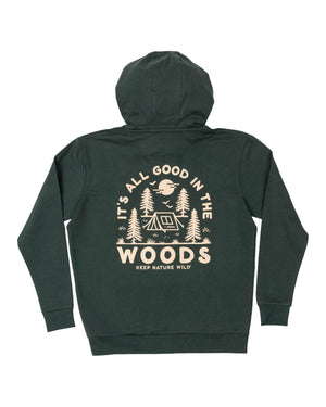 Good In The Woods Zip-Up Hoodie - Heather Forest