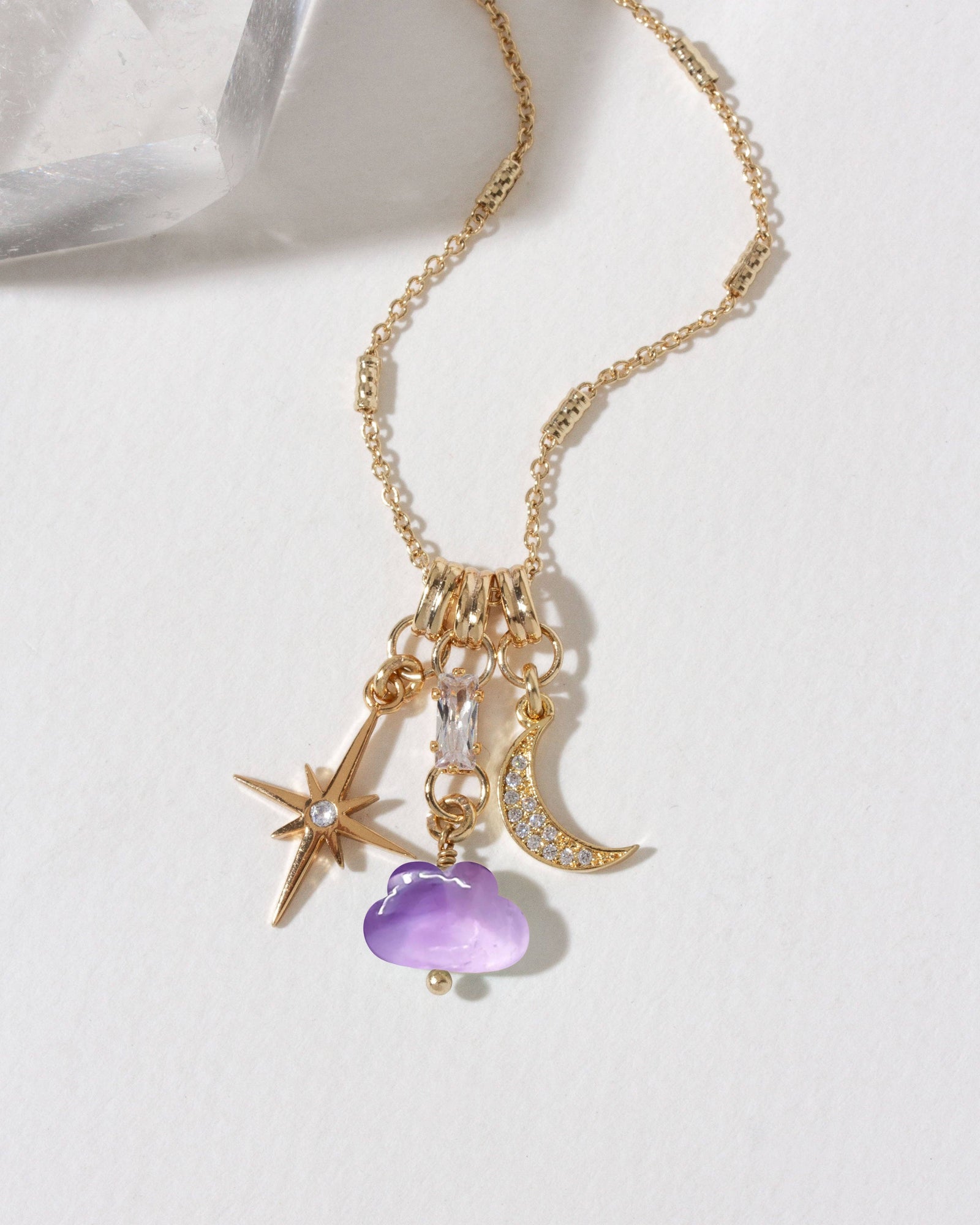 Cloud Nine Charm Necklace - Amethyst