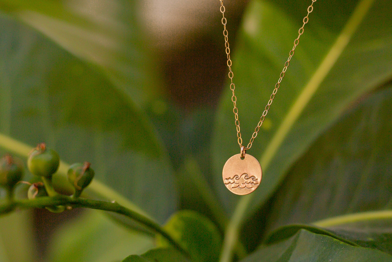 Hand Stamped Medium Coin Necklace