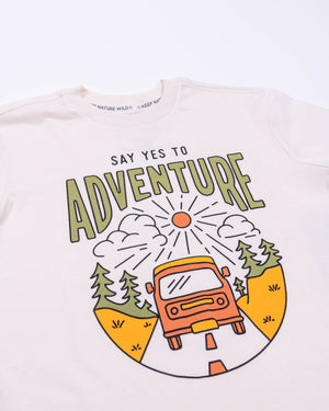 Say Yes to Adventure Youth Tee - Natural