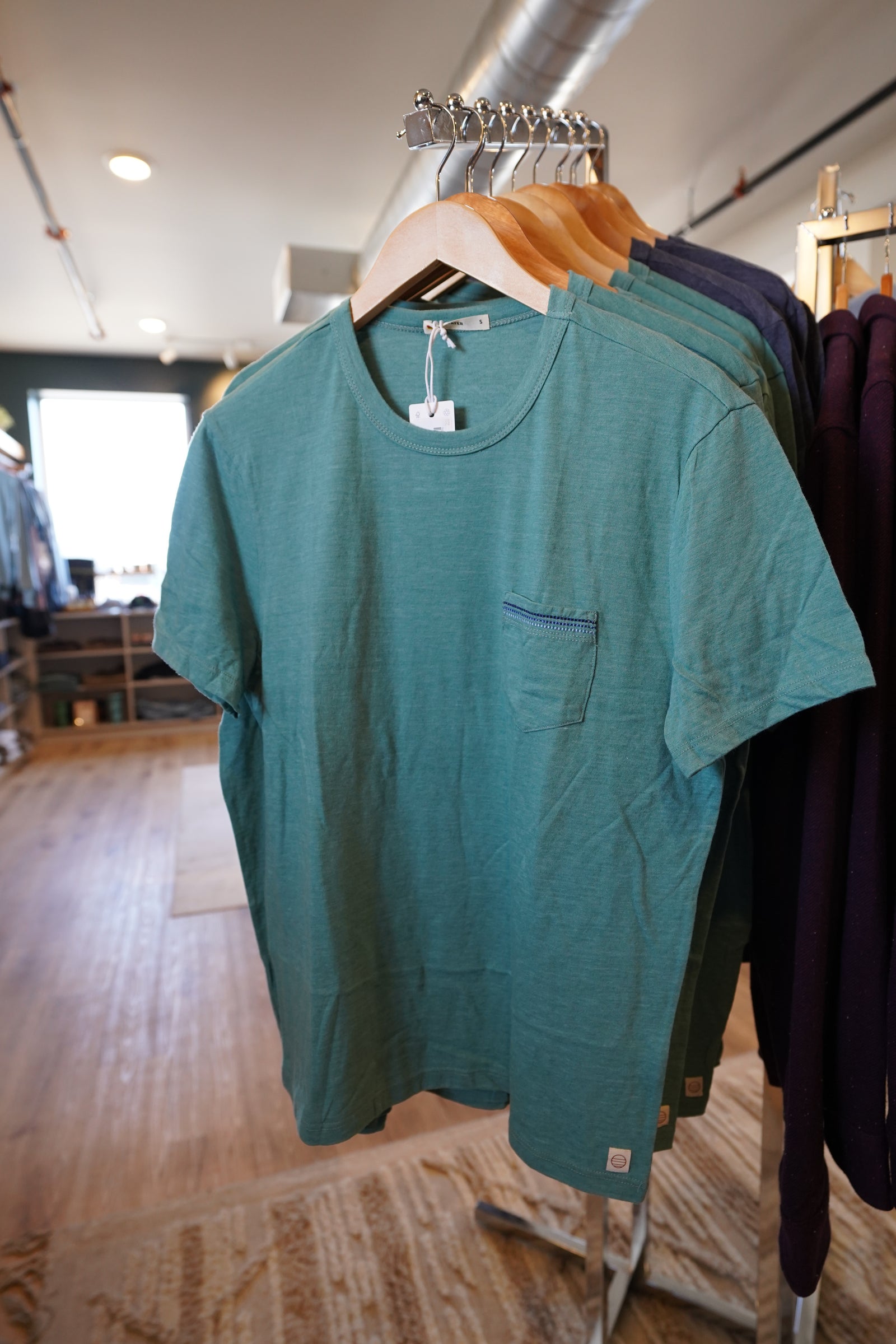 Signature Embroidered Pocket Tee - Deep Sea