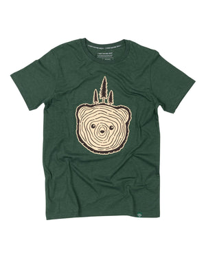 Bear Tree Unisex Tee - Heather Forest