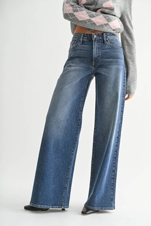 Ultra Wide Leg - Dark Wash