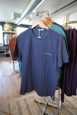 Signature Embroidered Pocket Tee - Vintage Indigo