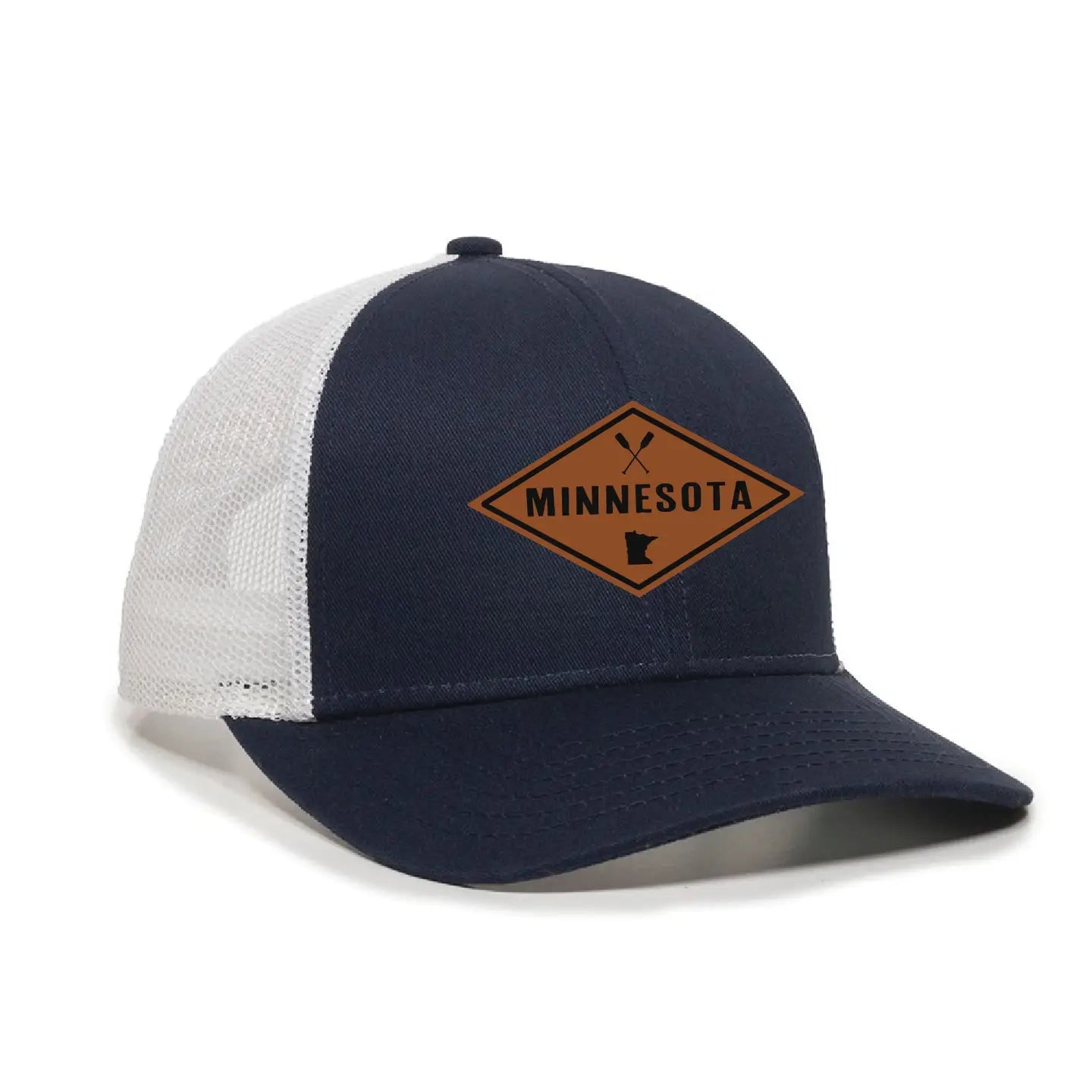 MN Diamond Patch Trucker - Navy/White