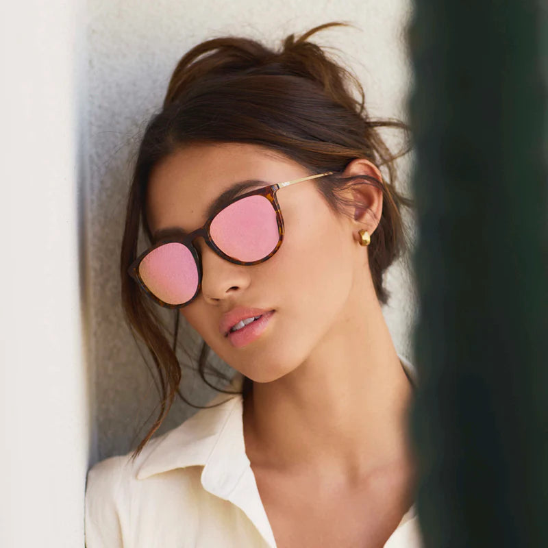 Drew- Tortoise Frame/Mirror Pink Lens
