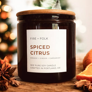 Spiced Citrus | 9oz Wood Wick Soy Candle
