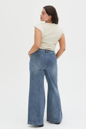 Campbell High Rise Jean - Traditional Vintage Worn