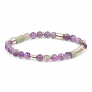 Intermix Stone Stacking Bracelet - Amethyst