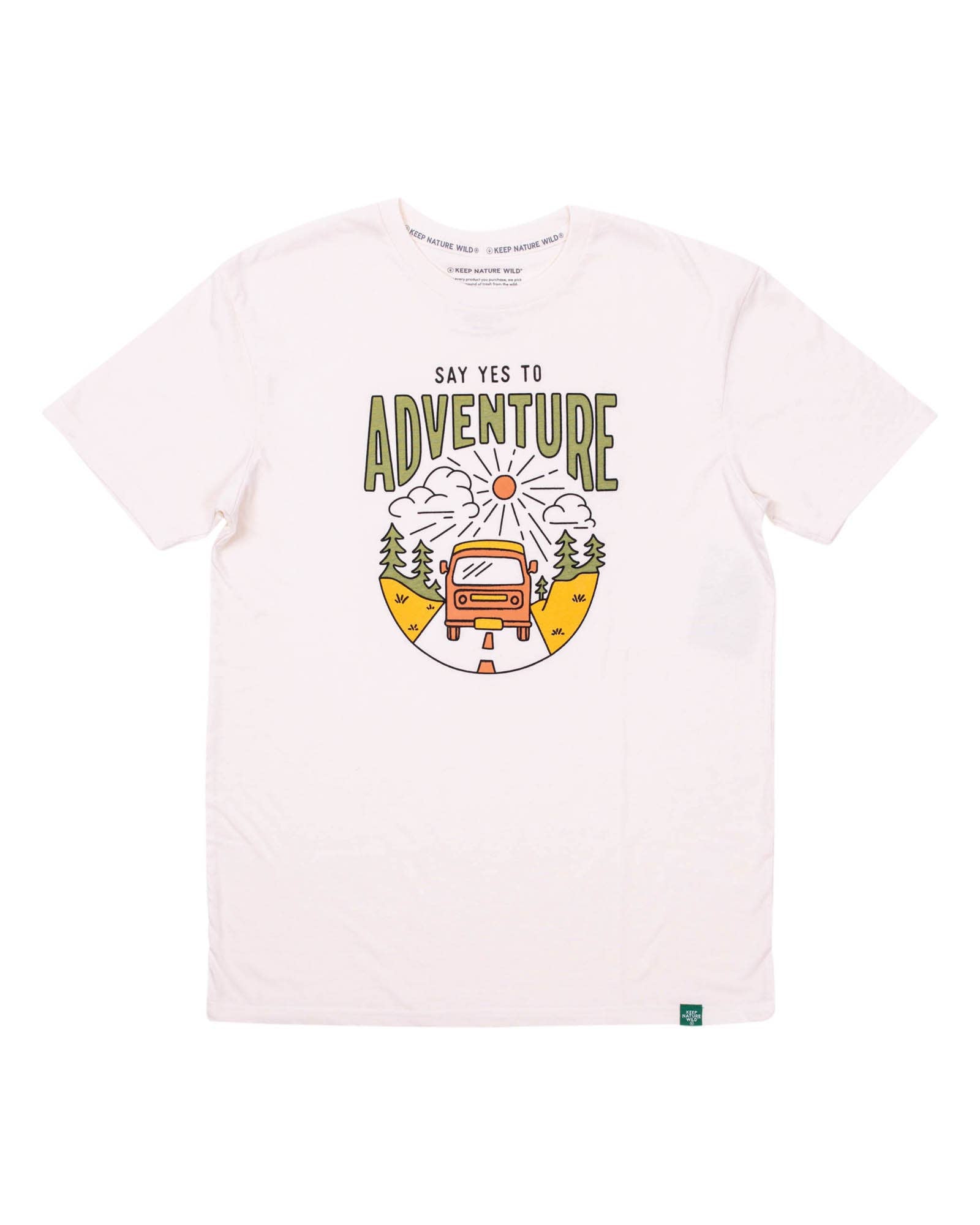 Say Yes to Adventure Unisex Tee - Natural
