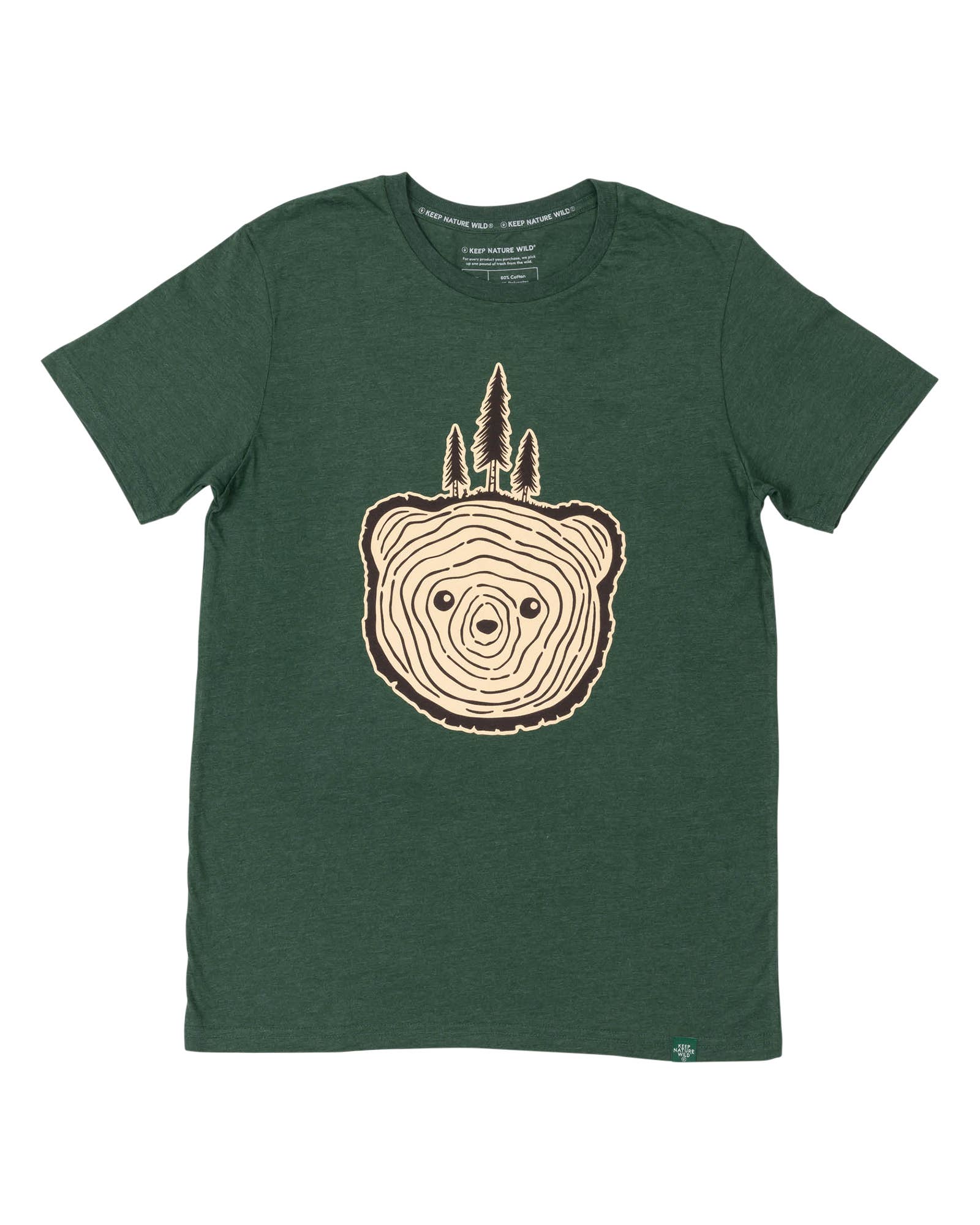 Bear Tree Unisex Tee - Heather Forest