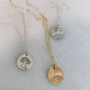 Hand Stamped Medium Coin Necklace