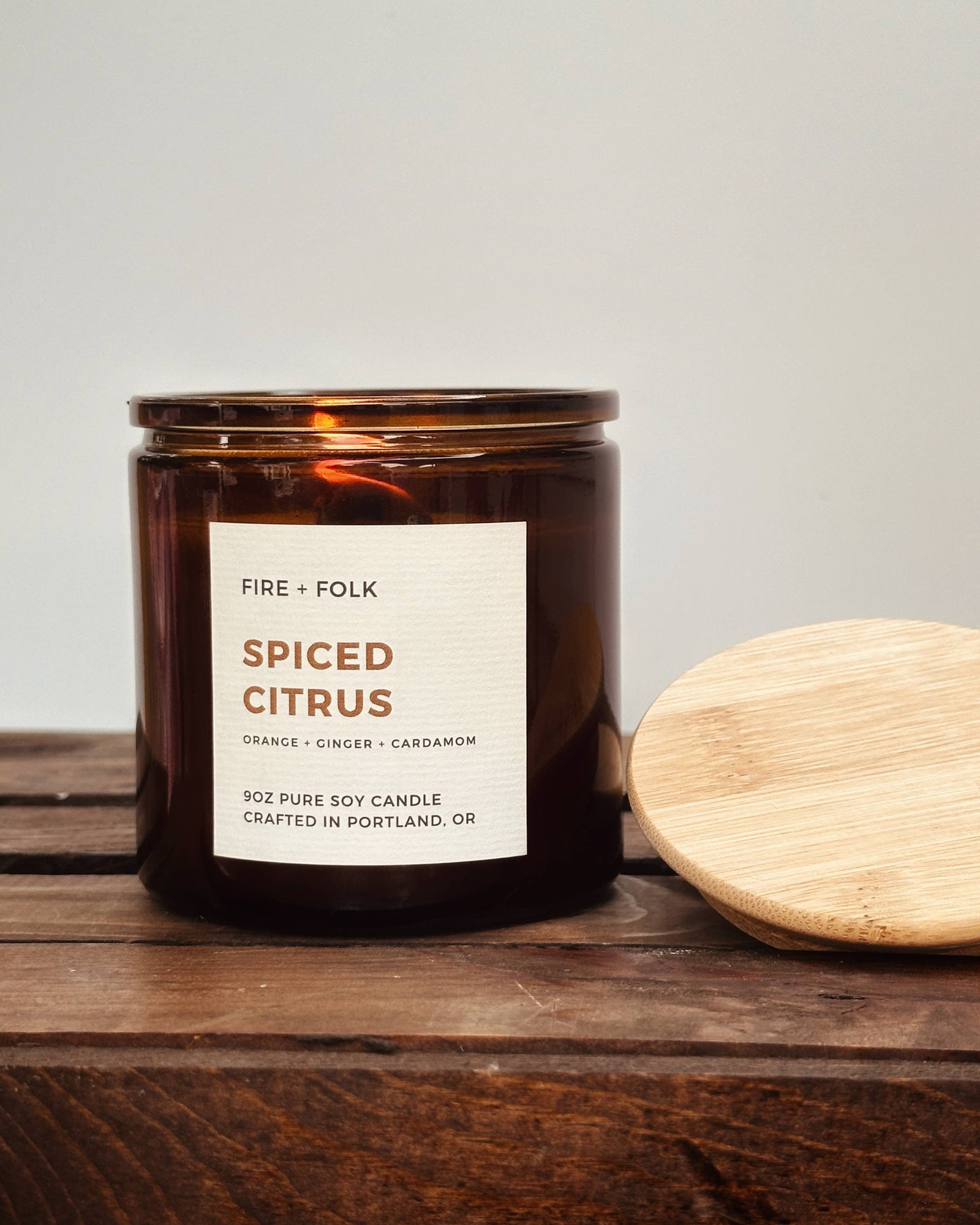 Spiced Citrus | 9oz Wood Wick Soy Candle