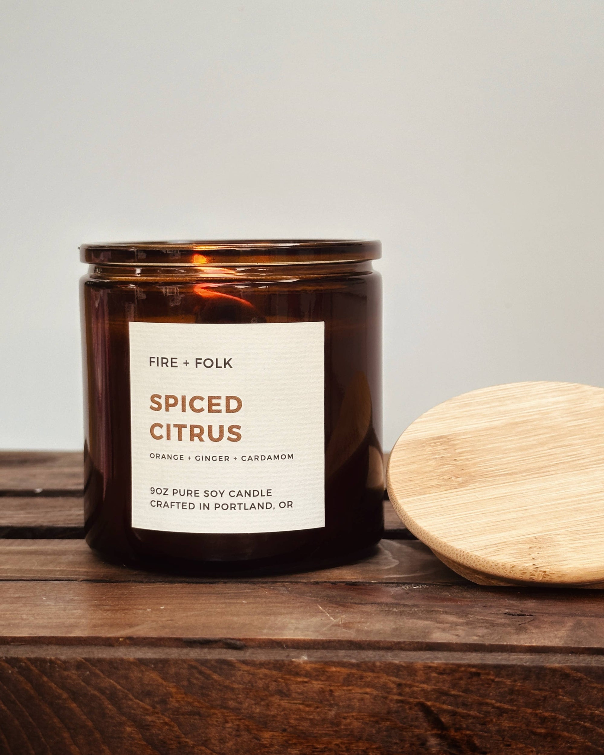 Spiced Citrus | 9oz Wood Wick Soy Candle