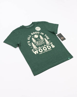 Good in the Woods Youth Tee - Heather Forest