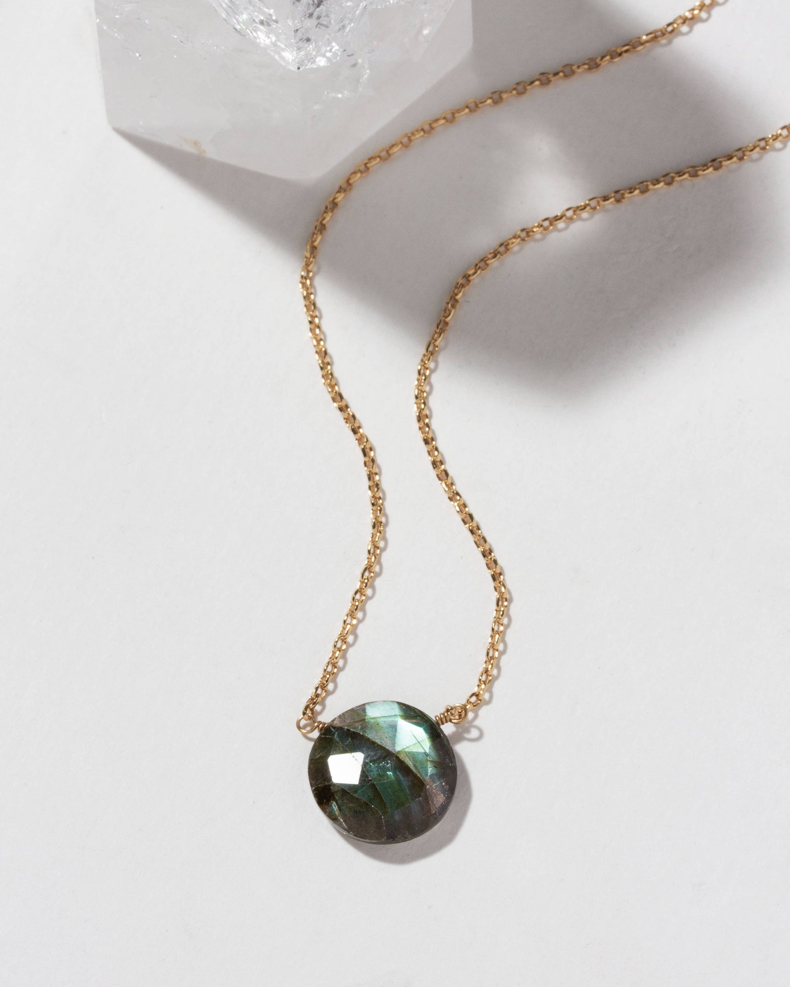 Gem in the Moon Gemstone Necklace- Labradorite