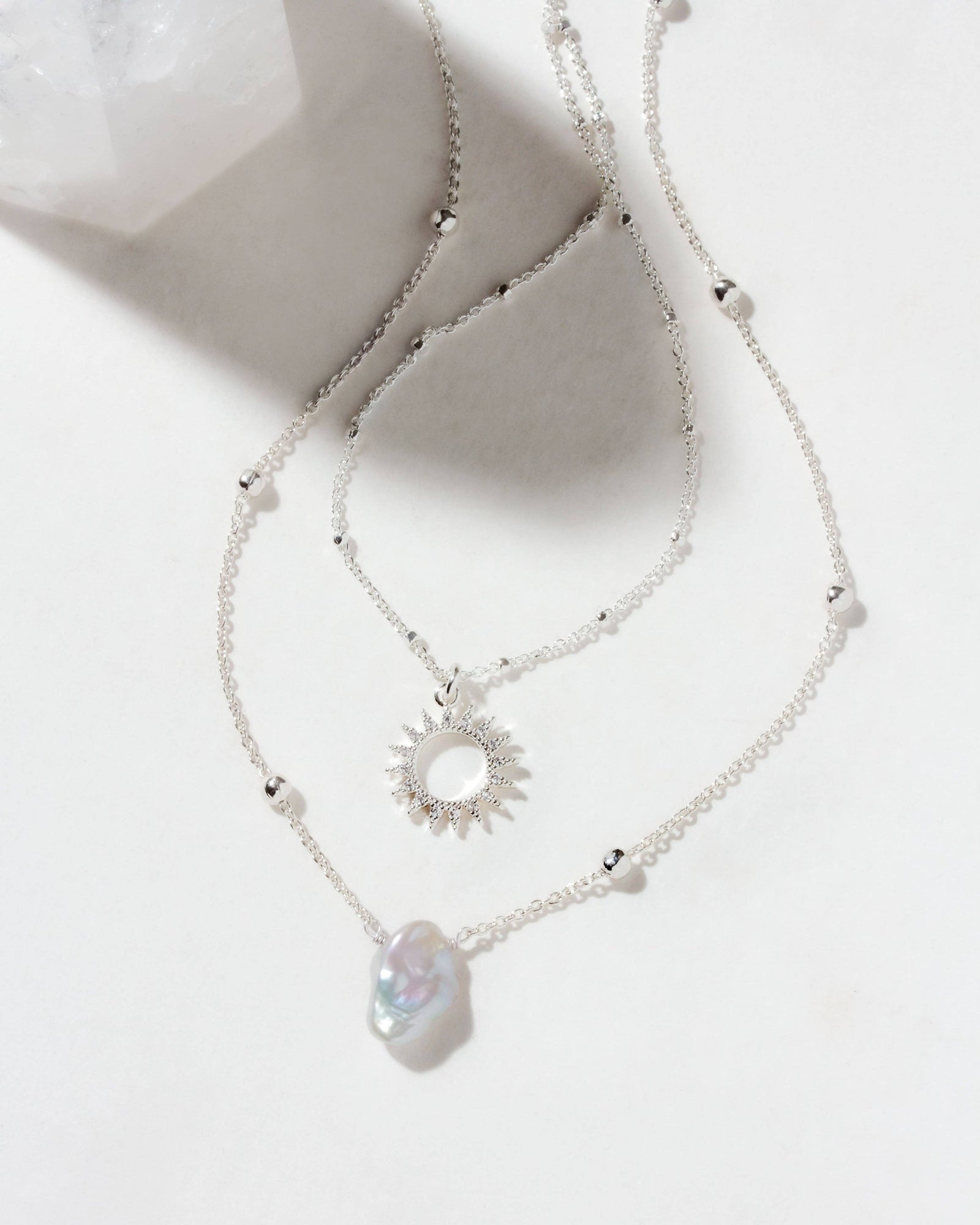 Sun + Sea Keshi Pearl Necklace Set