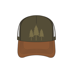 Three Tree Foam Trucker - Green/Brown