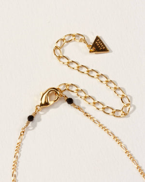 Bermuda Triangle Dainty Collar Necklace- Onyx