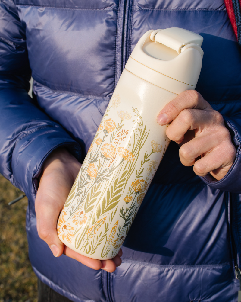 Wild Field  24oz Water Bottle - Cream