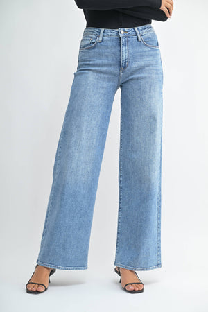 The Stretchy Wide Leg Jean - Medium Wash